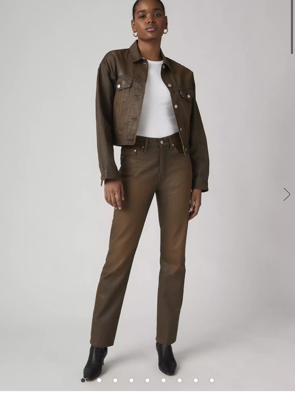 Levi's 501s Brown Raw Hem Jean